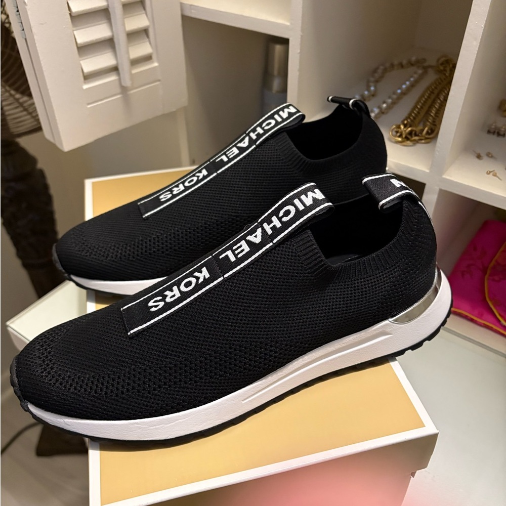 Michael Kors Black Bodie Slip-On Shoes - Picture 4 of 7